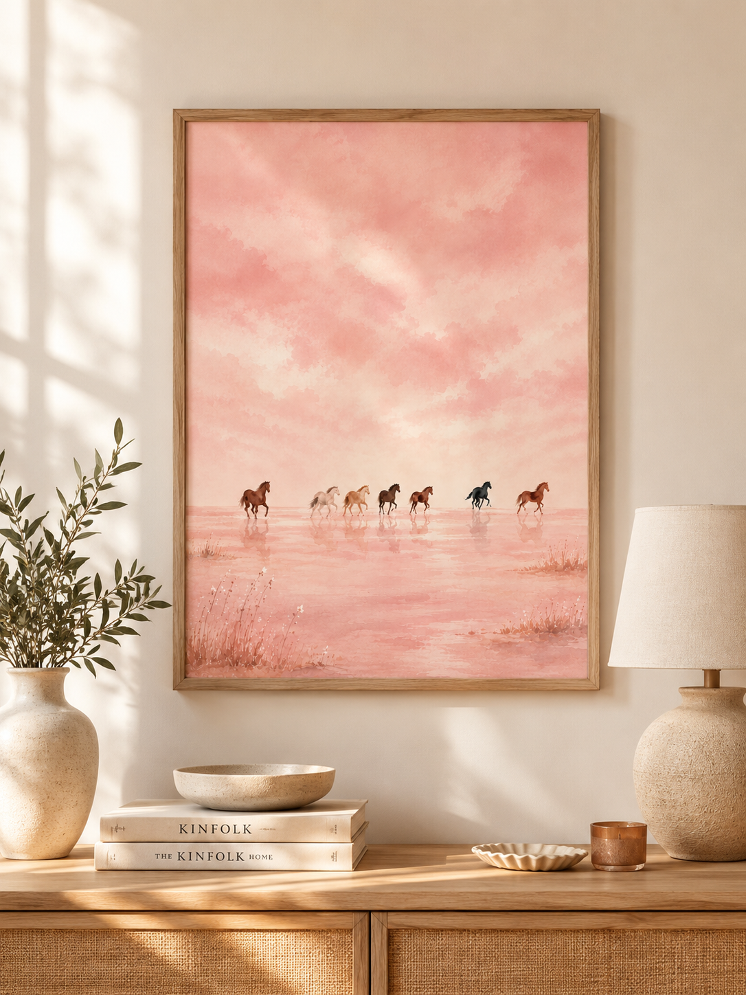 Pink Horse Wall Art Print | Where Wild Hearts Roam – Victoria Wilde