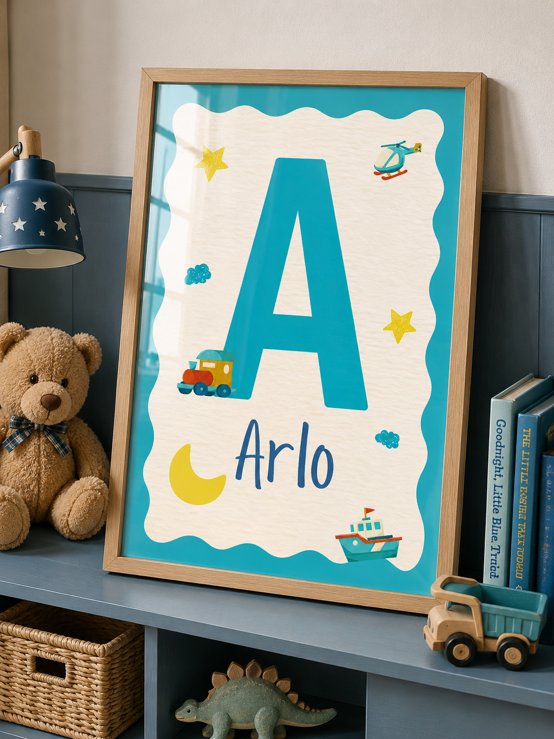 Blue Initial Prints