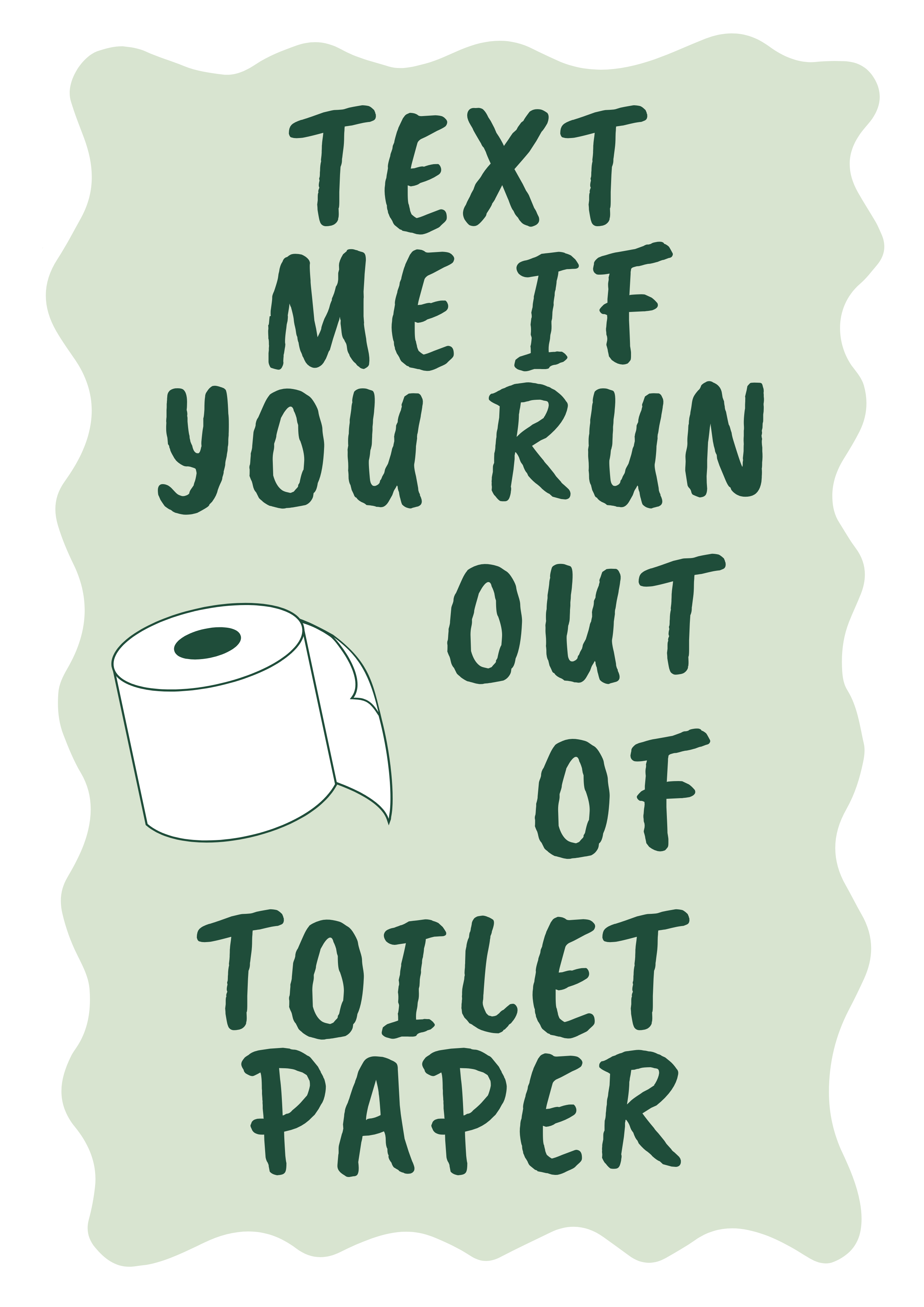 Text Me Toilet Paper Print | Sage & Forest