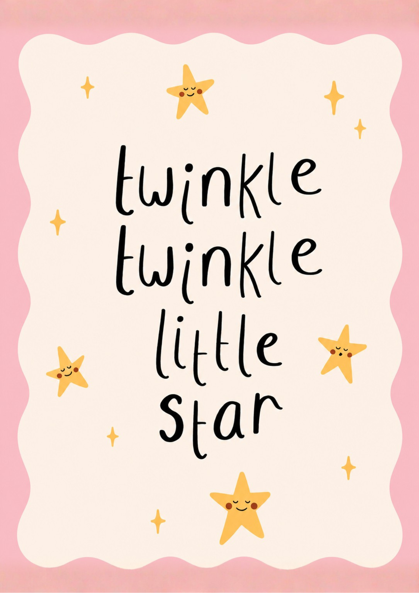 Twinkle Twinkle Little Star Nursery Print