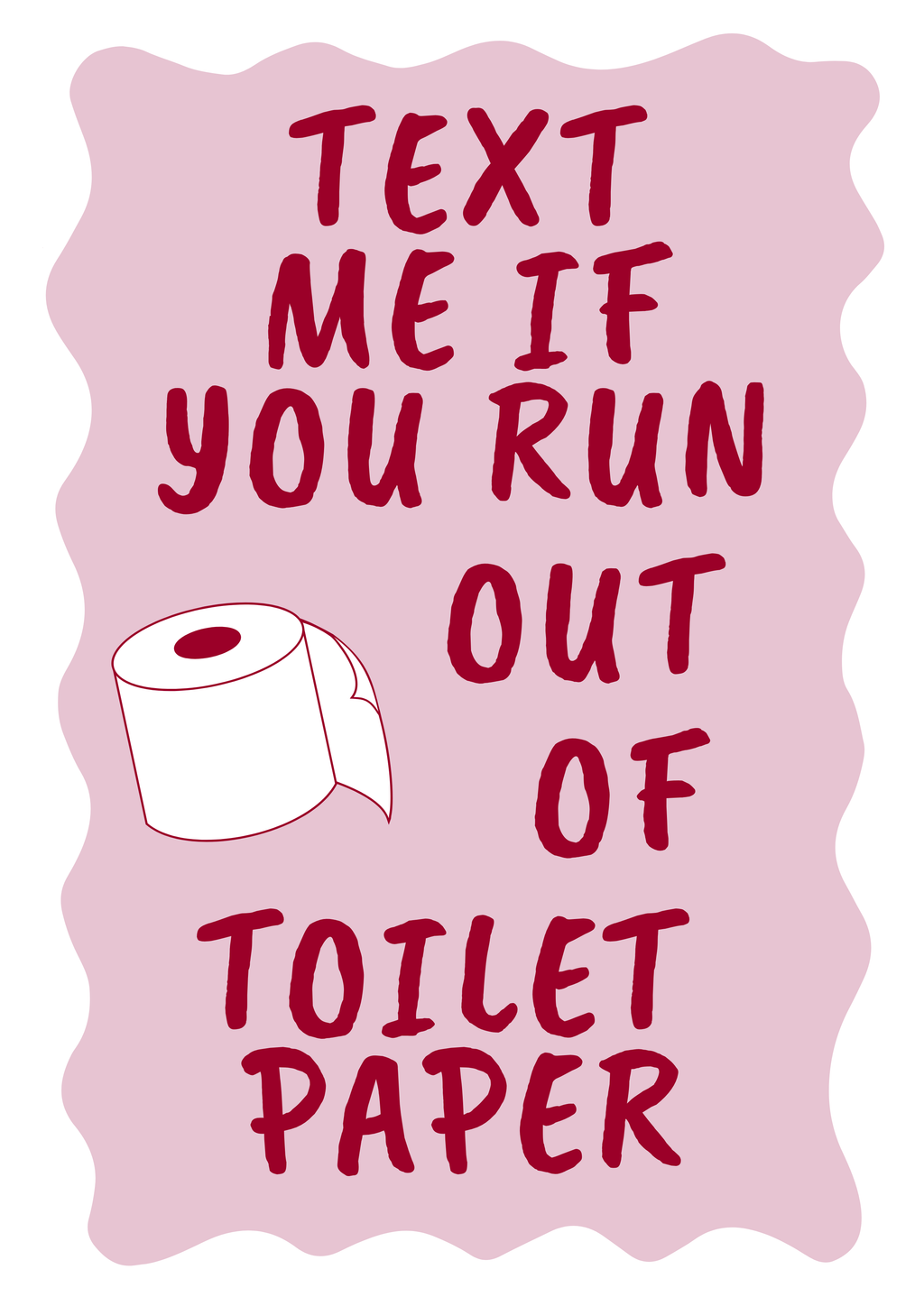 Text Me Toilet Paper Print | Hot Pink