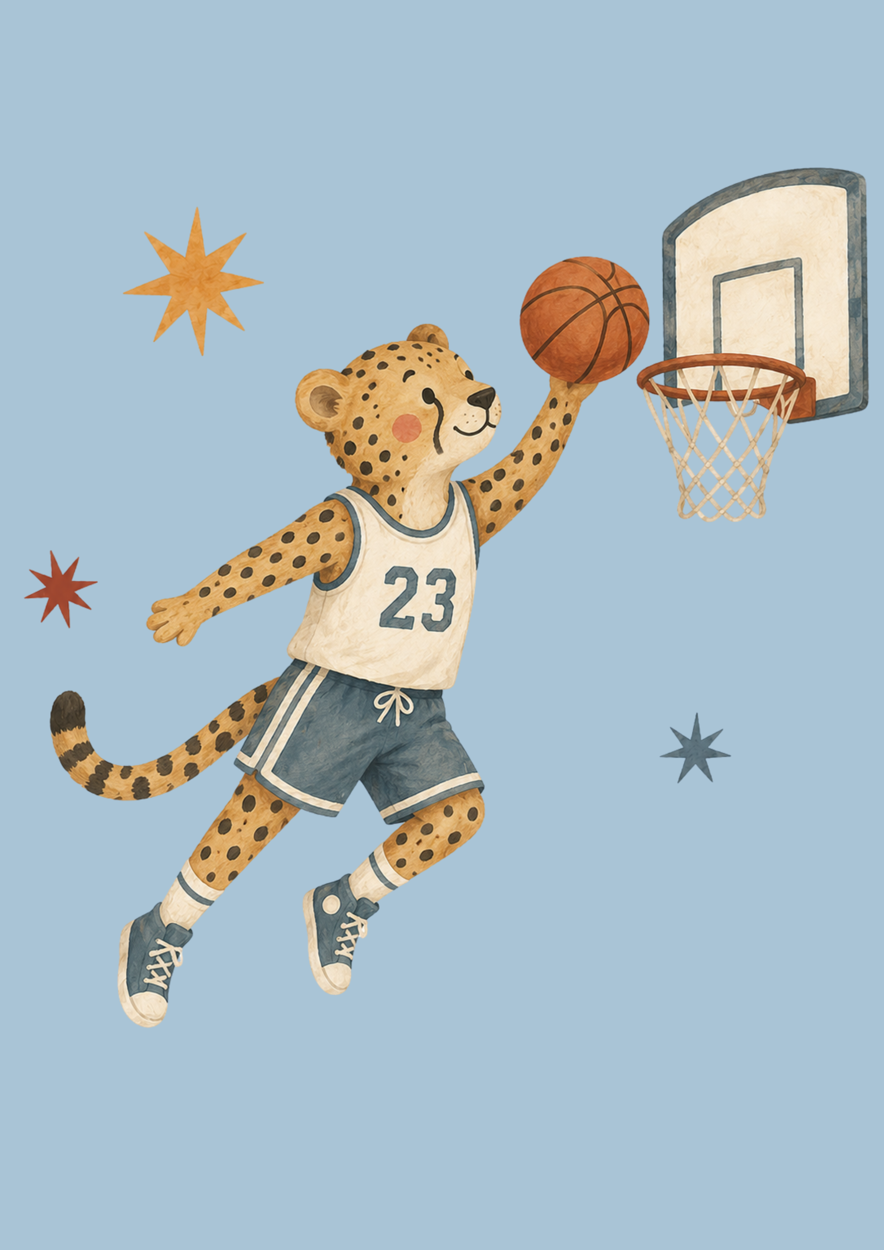 Cheetah Basketball Player