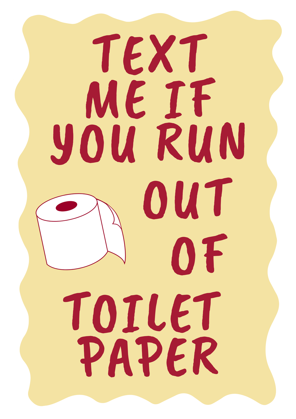 Text Me Toilet Paper Print | Buttercup