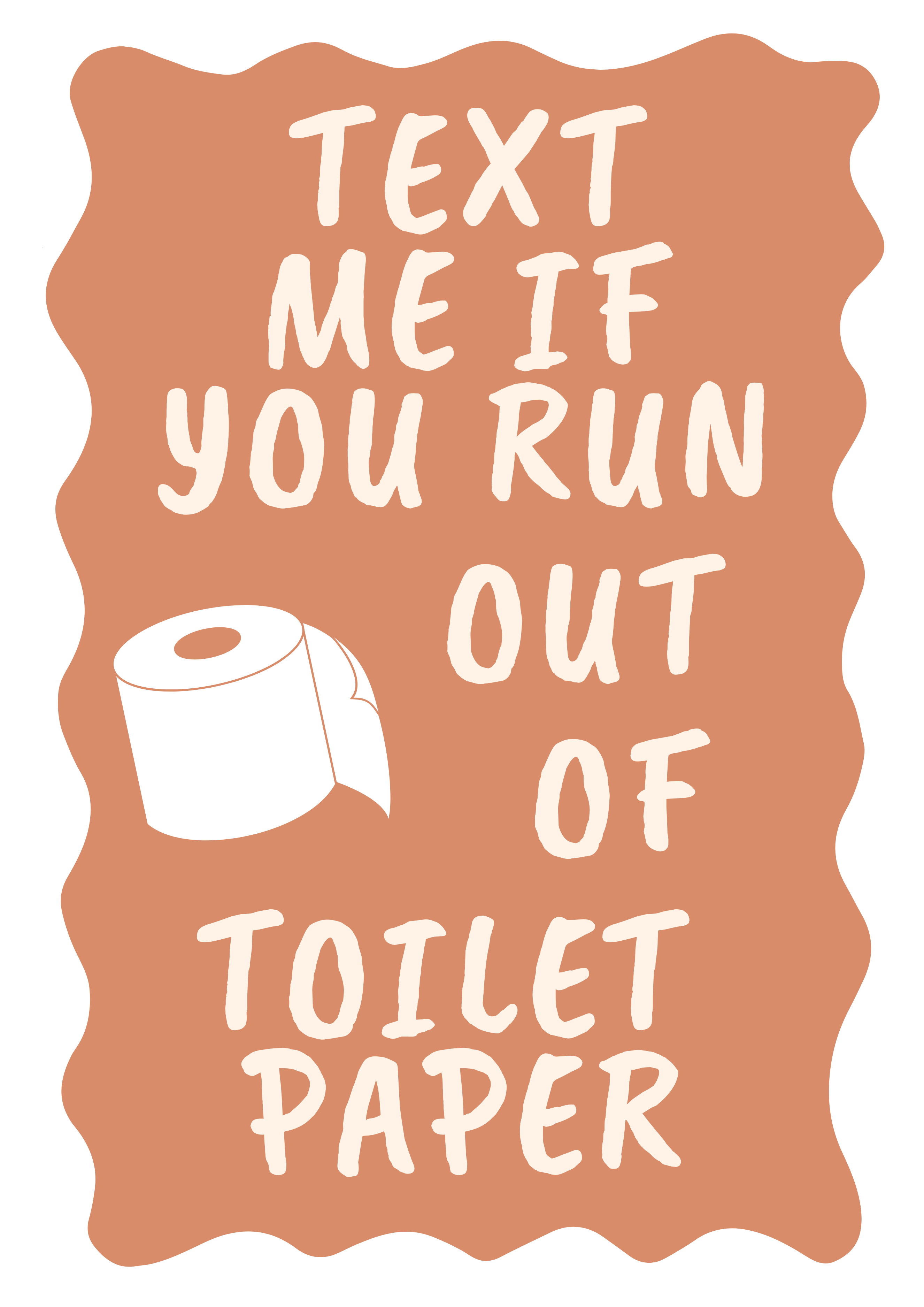 Text Me Toilet Paper Print | Terracotta