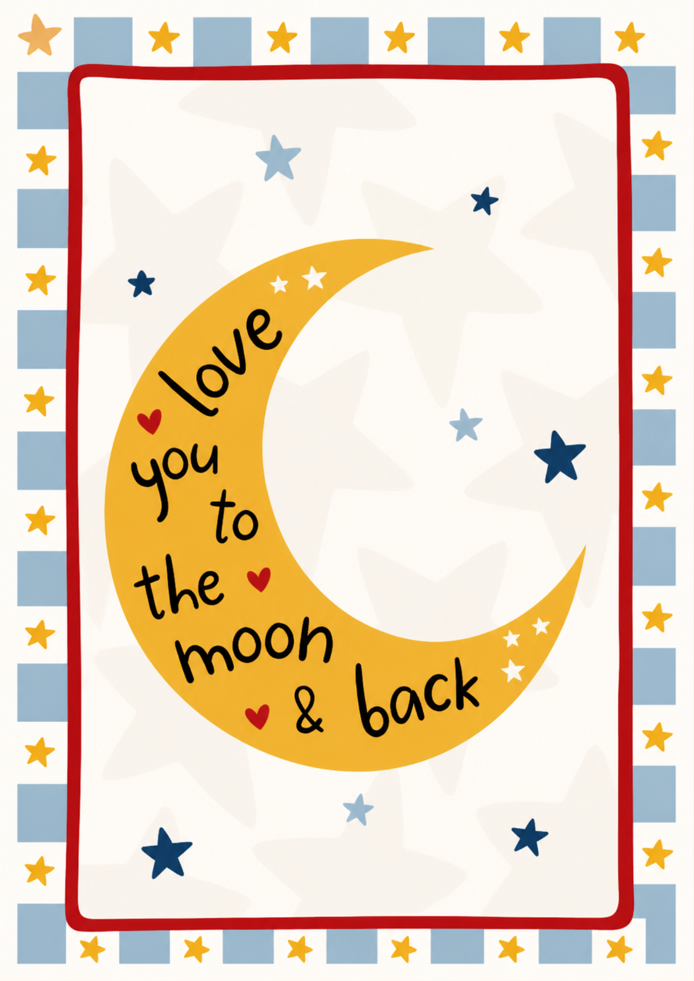 Love You to the Moon and Back Nursery Print