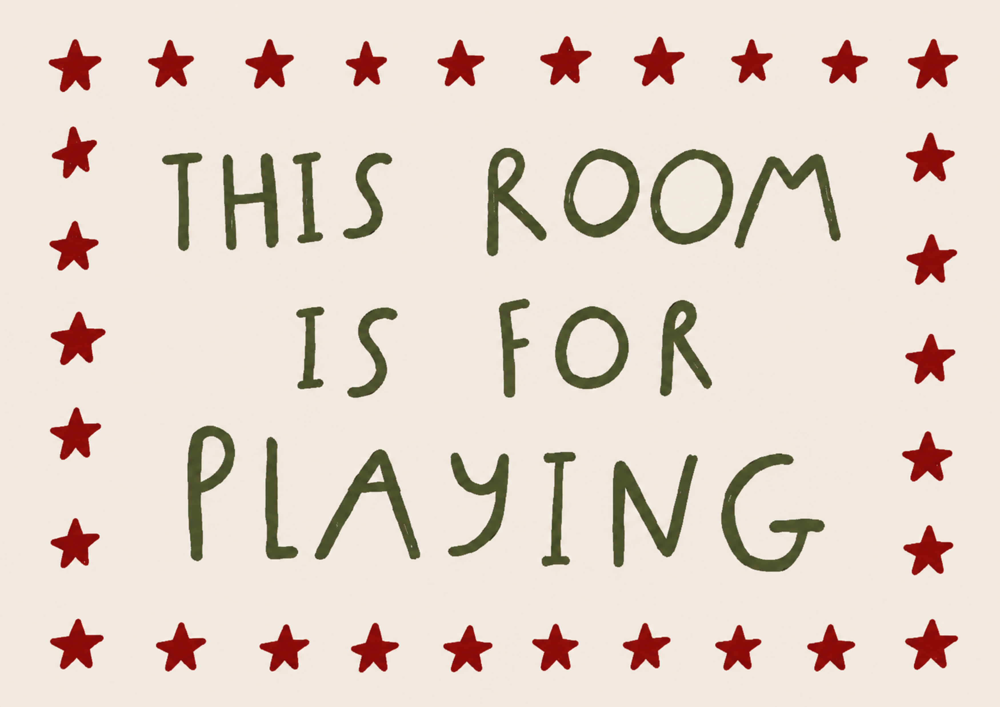 This Room Is For Playing Print