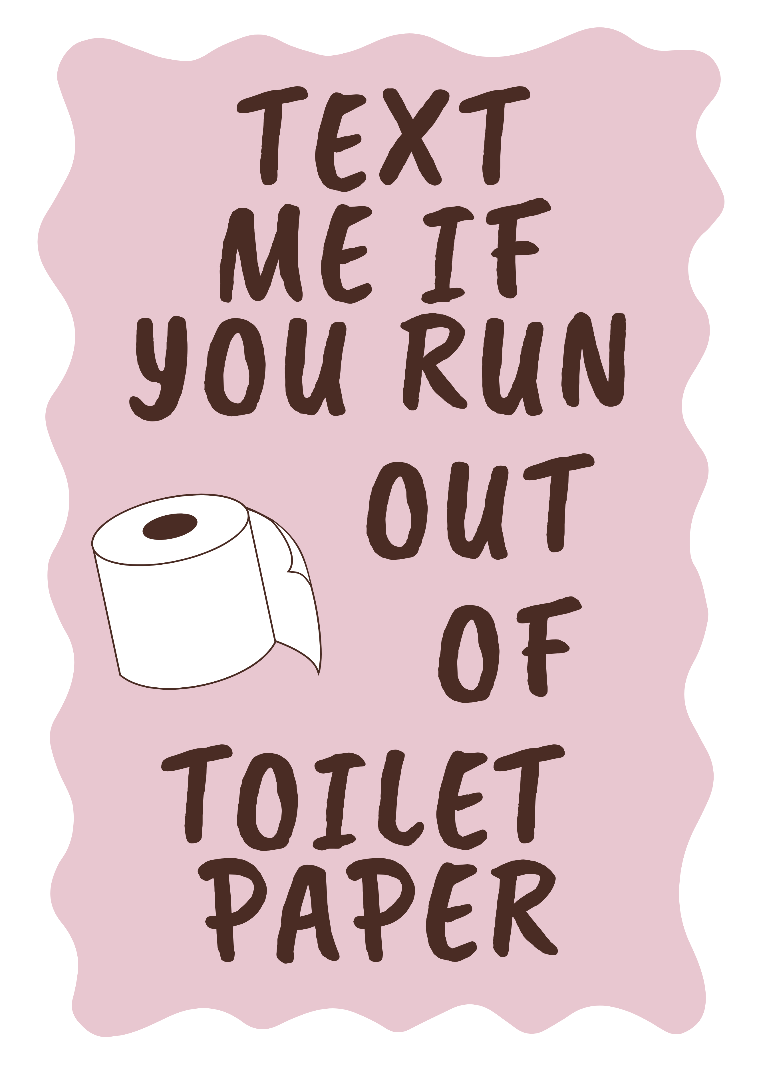 Text Me Toilet Paper Print | Blush & Chocolate