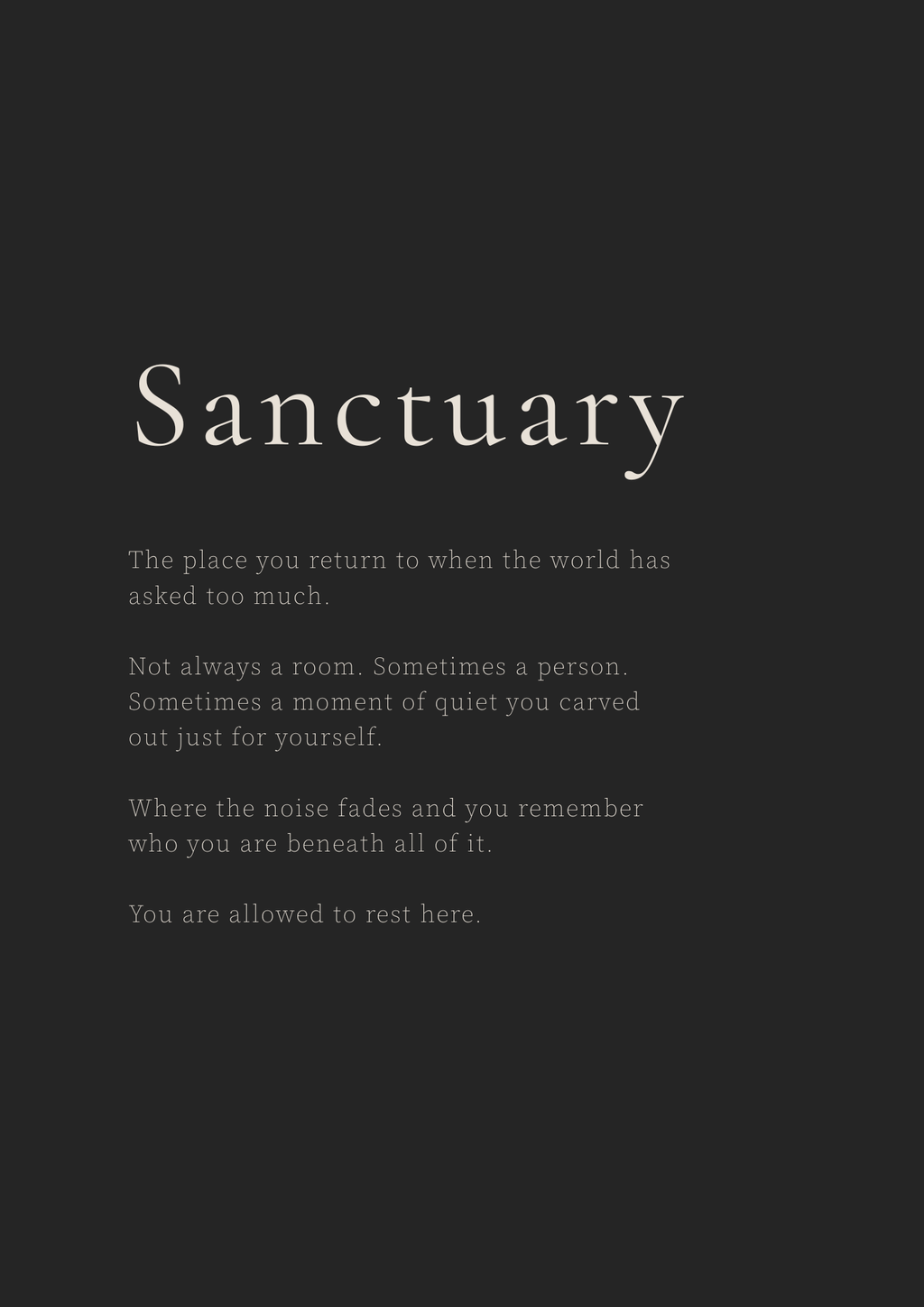 Sanctuary – Mindfulness & Wellbeing Print