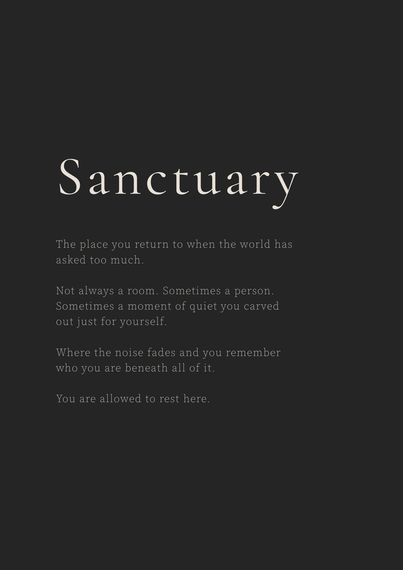 Sanctuary – Mindfulness & Wellbeing Print