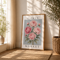 Flower Market Wall Art Print | Botanical Roses