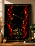 Aries Zodiac Star Sign Art Print