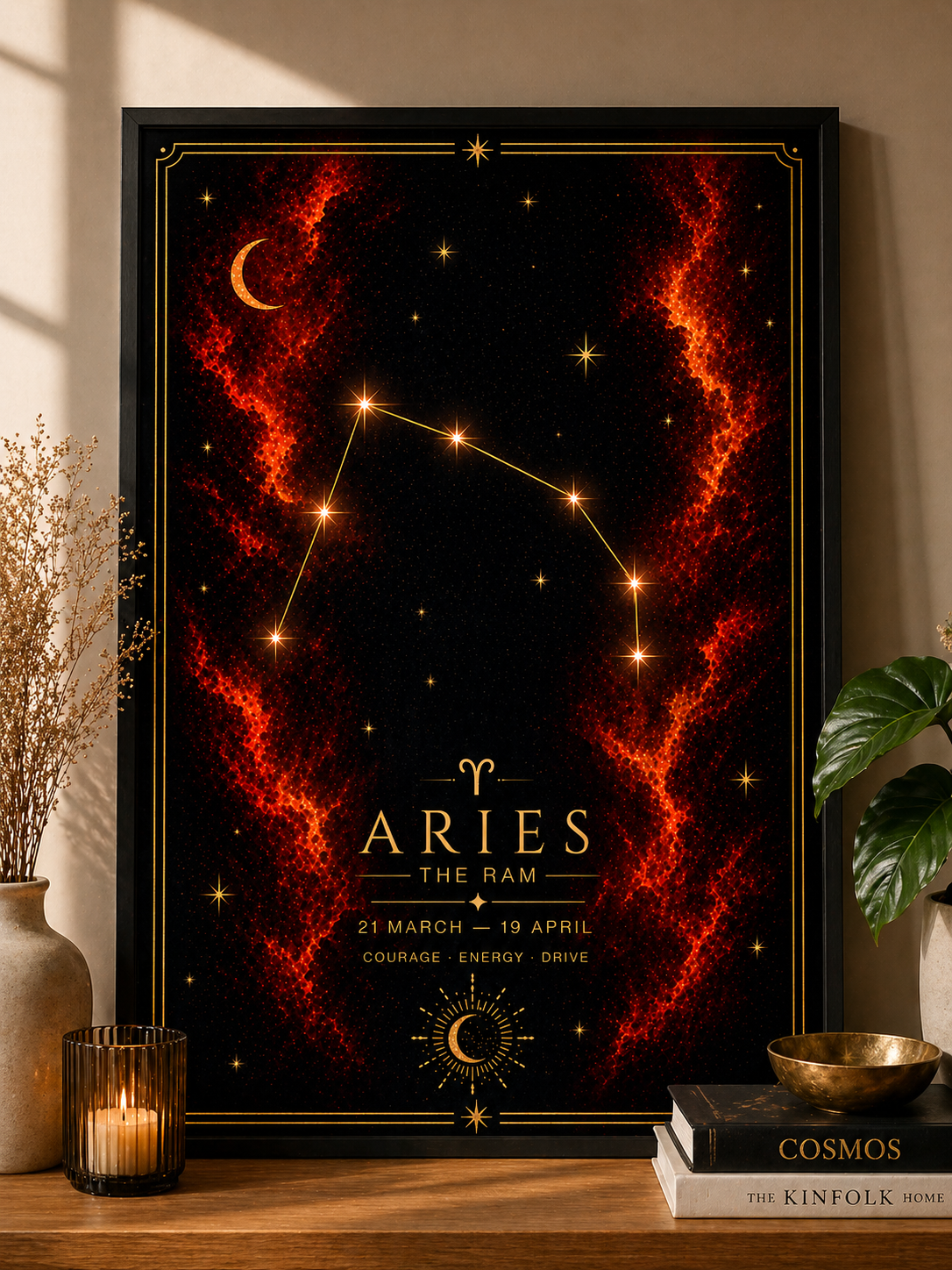 Aries Zodiac Star Sign Art Print