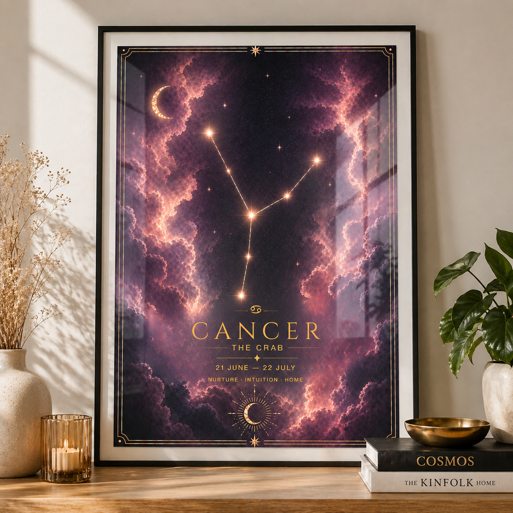 Cancer Zodiac Star Sign Art Print