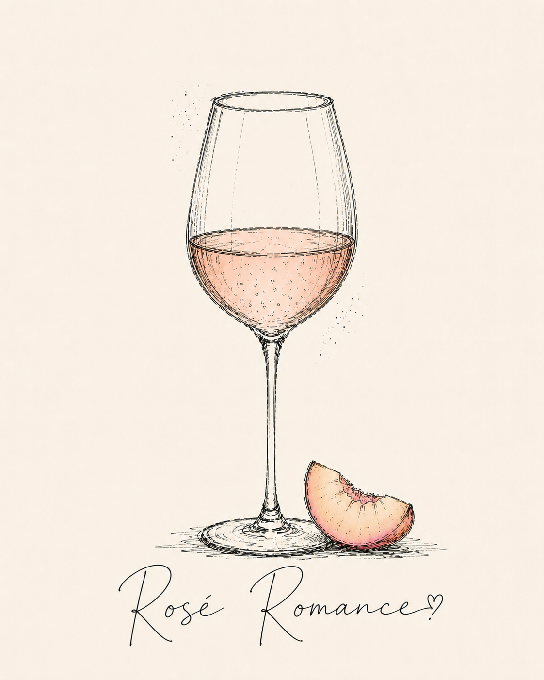 Rosé Romance Art Print