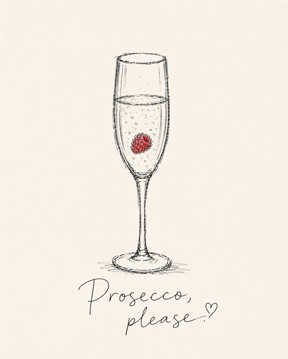 Prosecco Please Art Print
