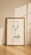 White Wine Whispers Art Print