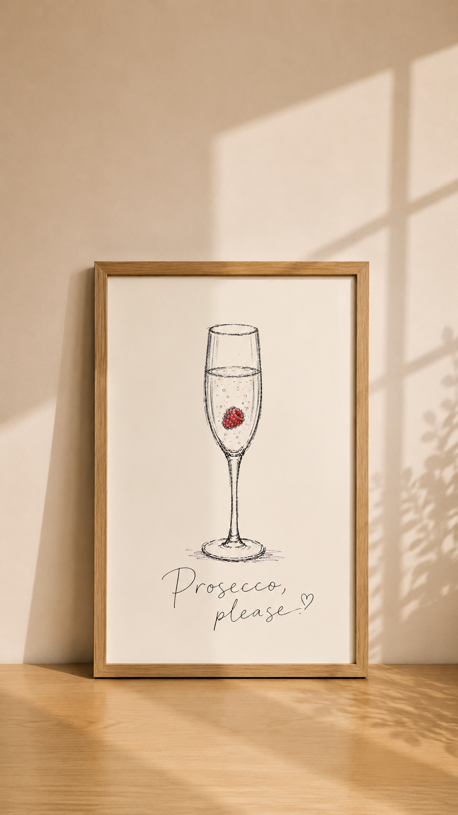 Prosecco Please Art Print