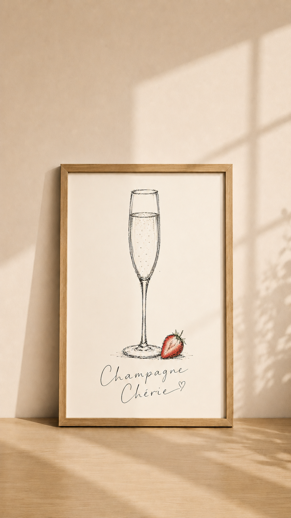 Champagne Cherie Art Print