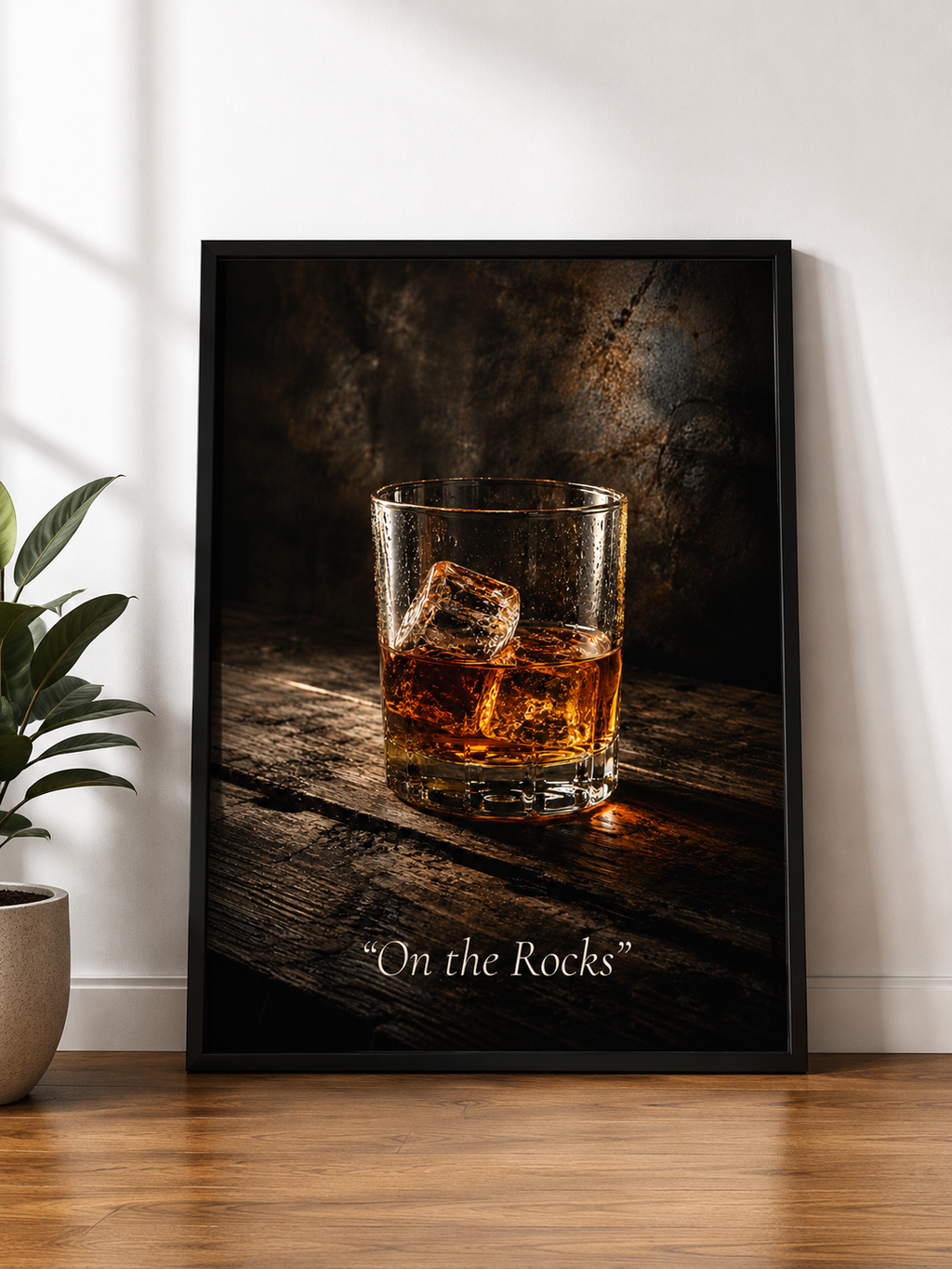 On the Rocks Whiskey Art Print