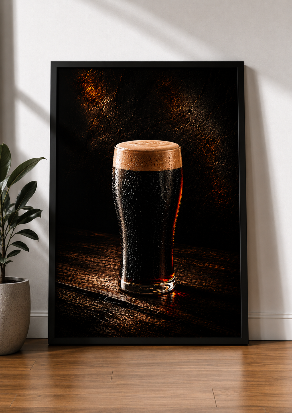 Dark Stout Pint Art Print