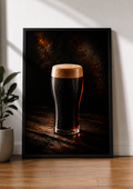 Dark Stout Pint Art Print