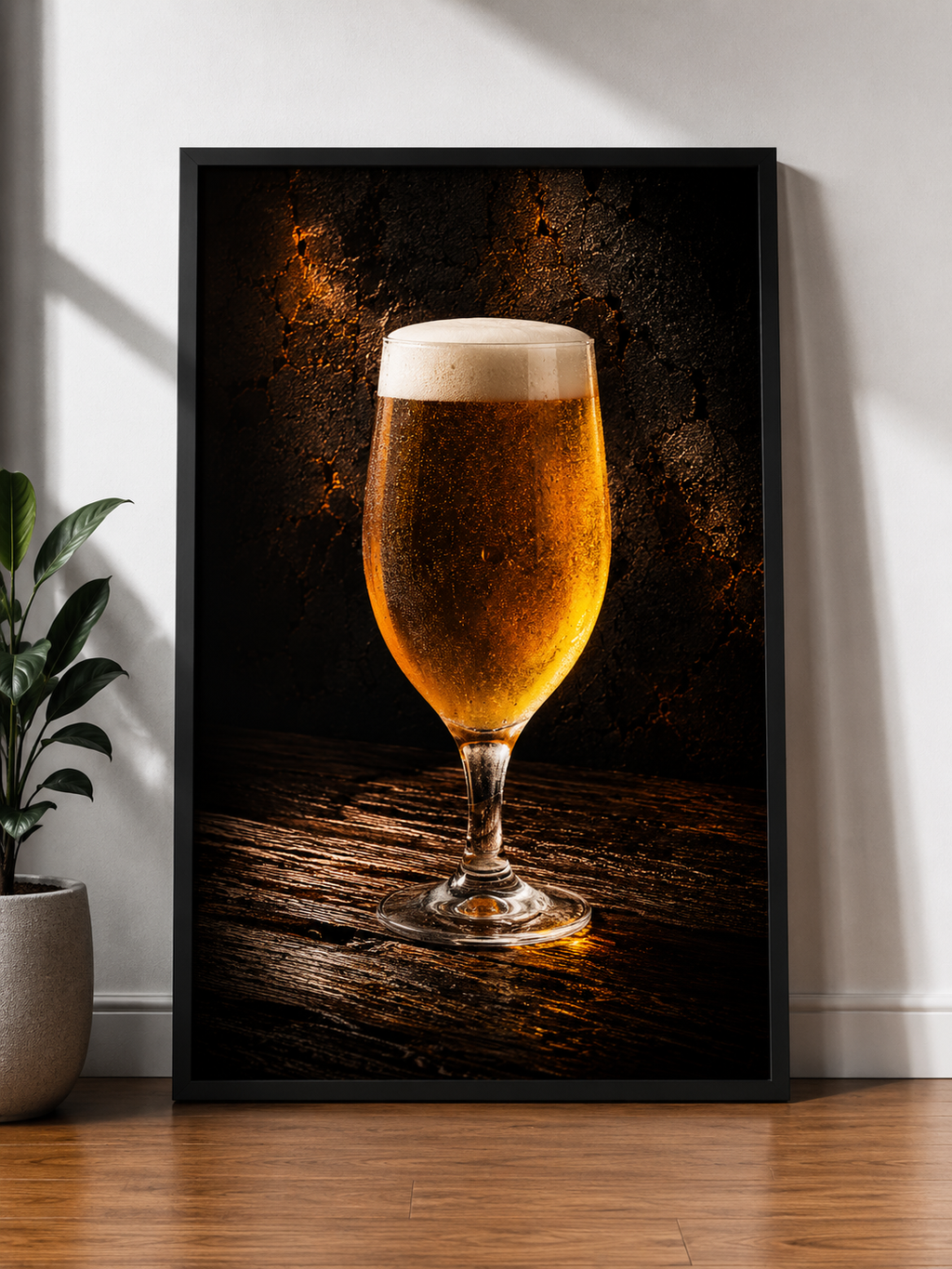 Golden Lager Pint Art Print