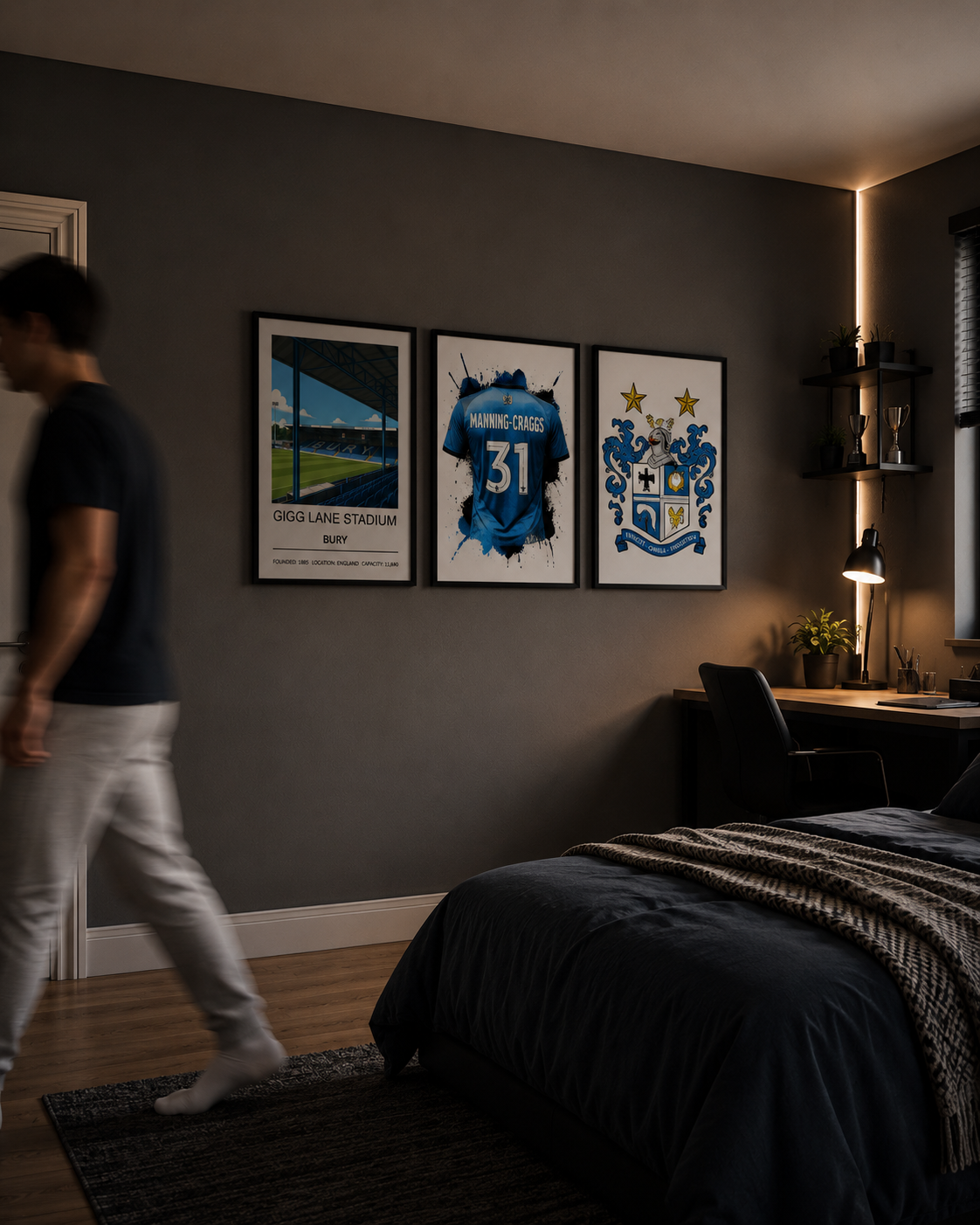 Personalised Football Shirt Print | Custom Name & Number