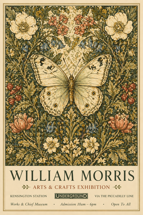 Butterfly & Bluebell Exhibition Print