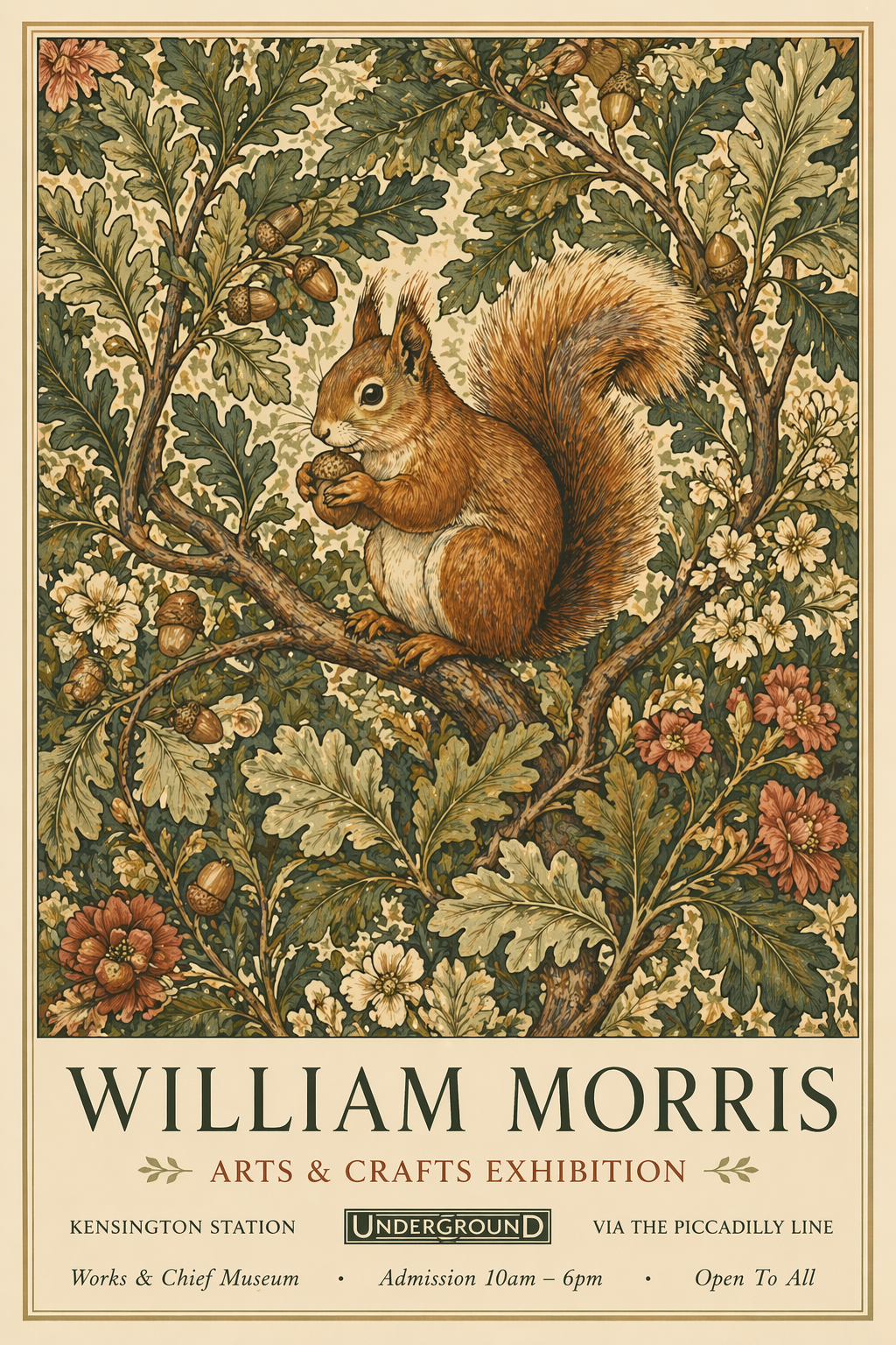Squirrel & Oak Exhibition Print