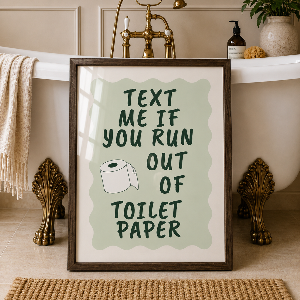 Text Me Toilet Paper Print | Sage & Forest
