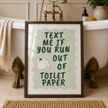 Text Me Toilet Paper Print | Sage & Forest