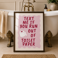 Text Me Toilet Paper Print | Blush & Chocolate