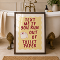 Text Me Toilet Paper Print | Buttercup
