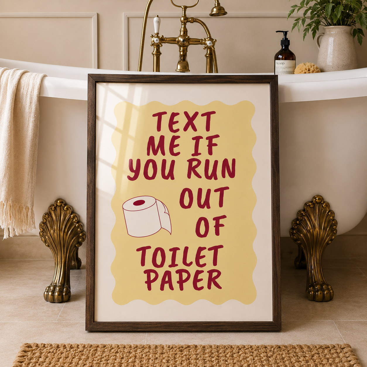 Text Me Toilet Paper Print | Buttercup