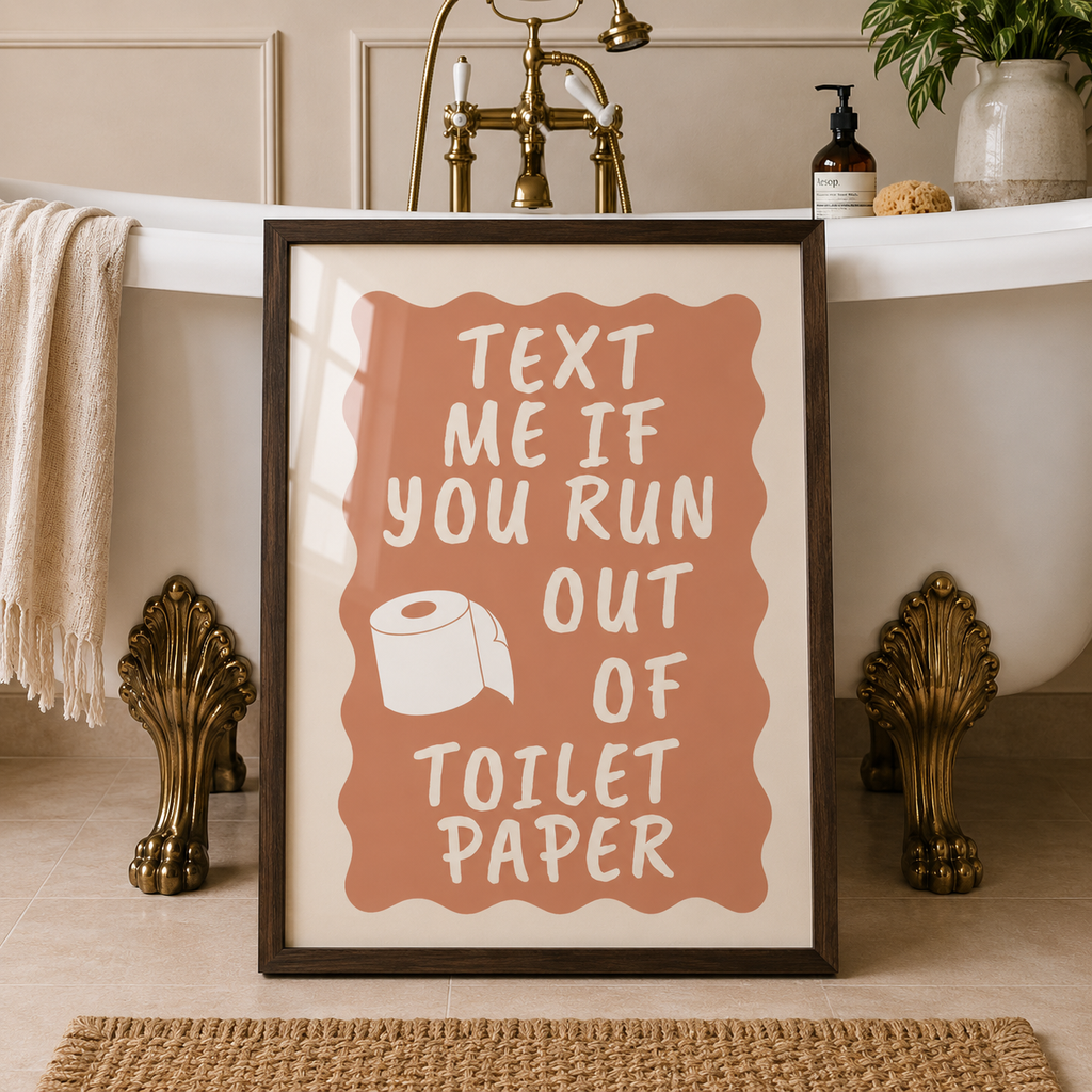 Text Me Toilet Paper Print | Terracotta