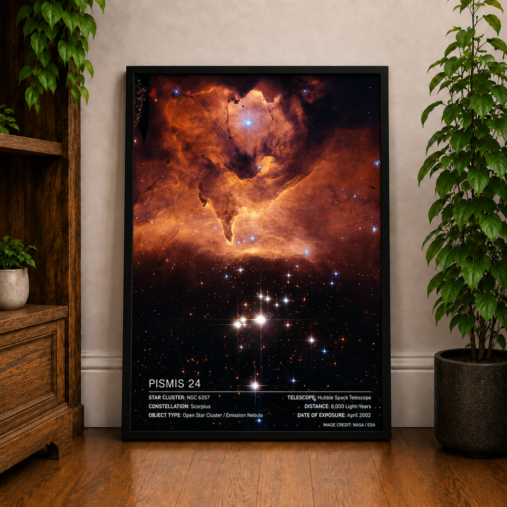 Pismis 24 Star Cluster Art Print | Hubble Space Telescope