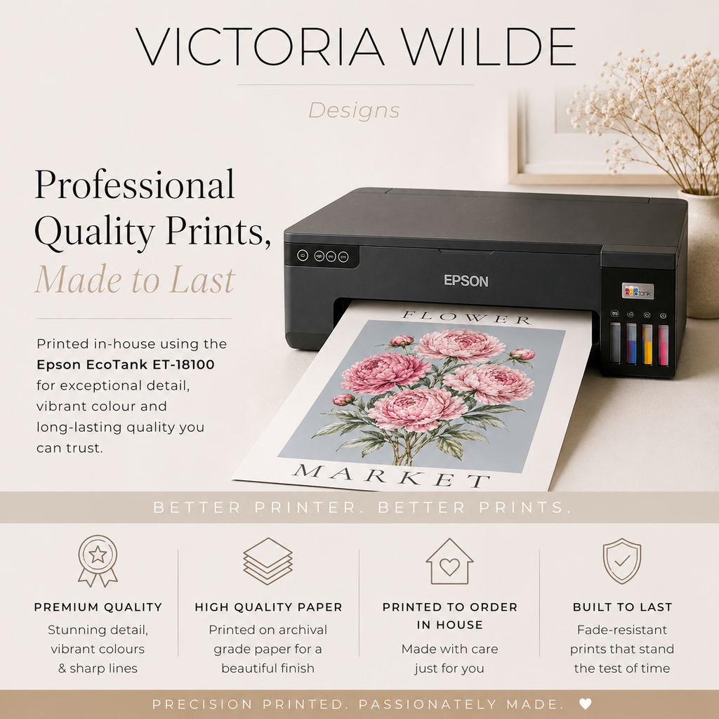 Flower Market Wall Art Print | Botanical Roses