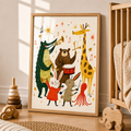 Animal Band Nursery Print