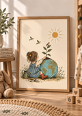 Little Girl Watering the Earth Print
