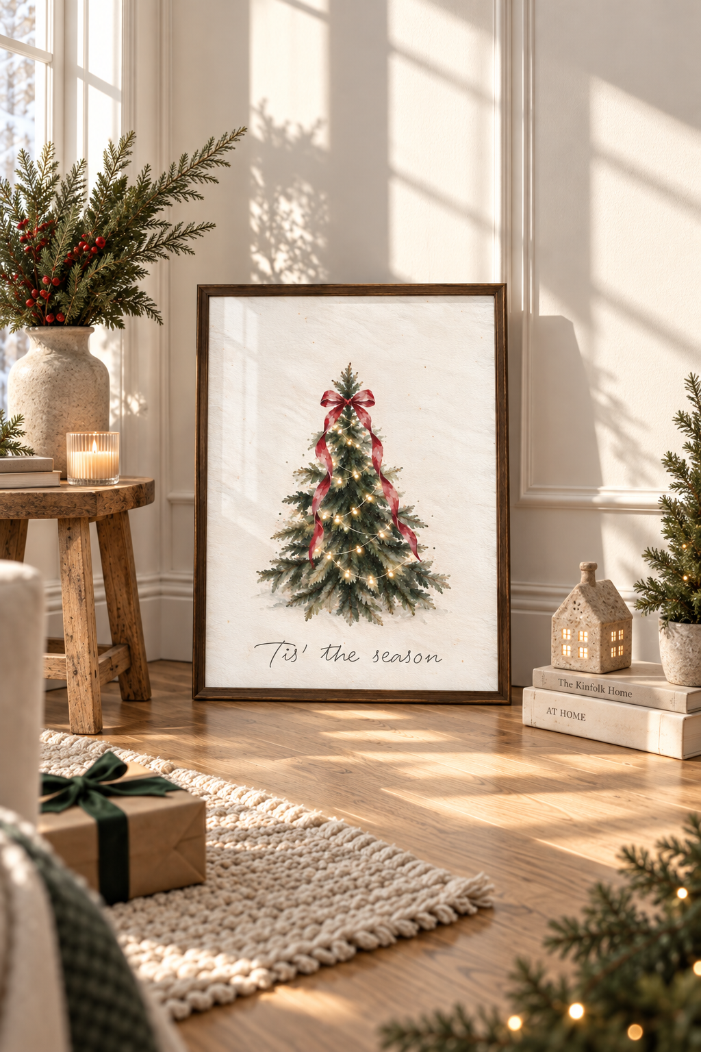 Tis the Season | Watercolour Christmas Tree Print