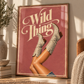 Wild Thing Western Wall Art Print | Dusty Rose Pink Cowgirl Poster