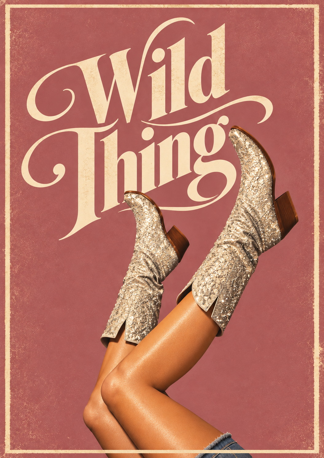Wild Thing Western Wall Art Print | Dusty Rose Pink Cowgirl Poster