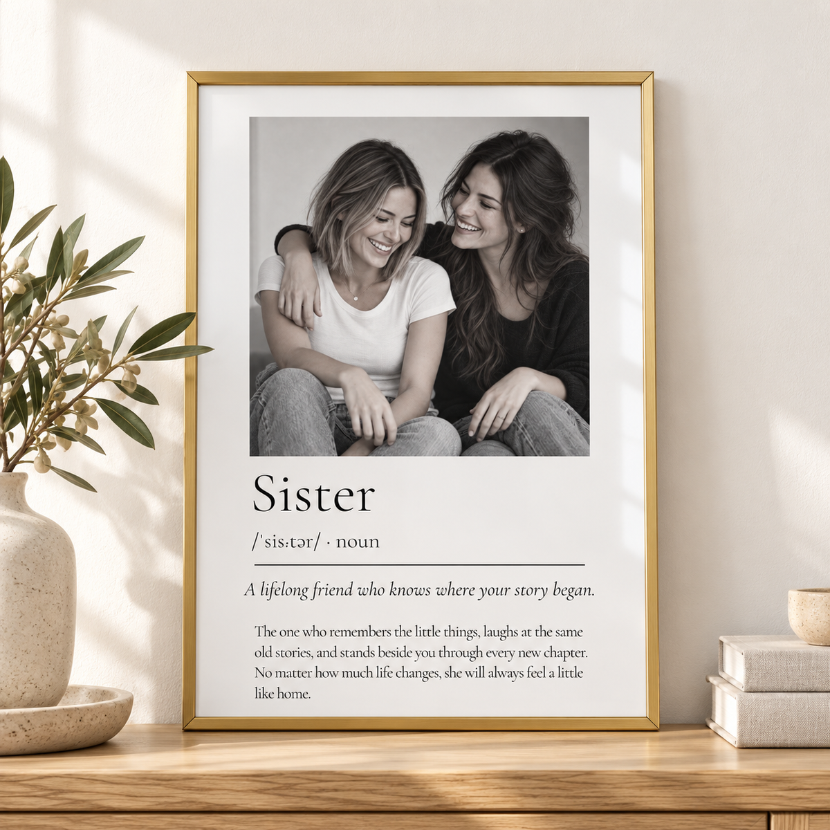Personalised Sister Photo Definition Print