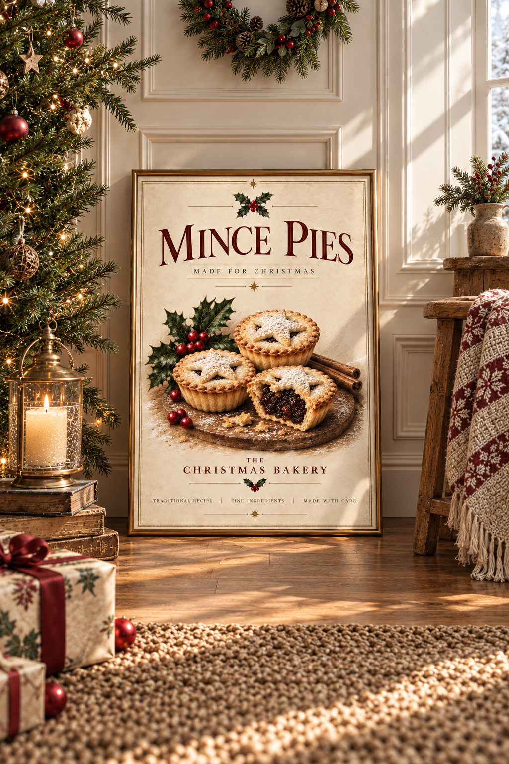 Mince Pies | Vintage Christmas Bakery Print
