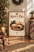 Mince Pies | Vintage Christmas Bakery Print