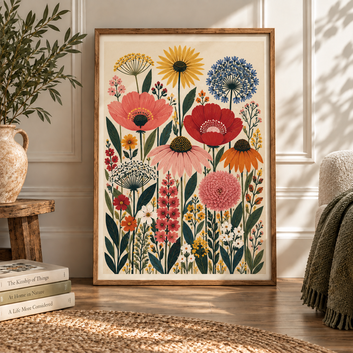 Wildflower Garden – Colourful Botanical Floral Art Print
