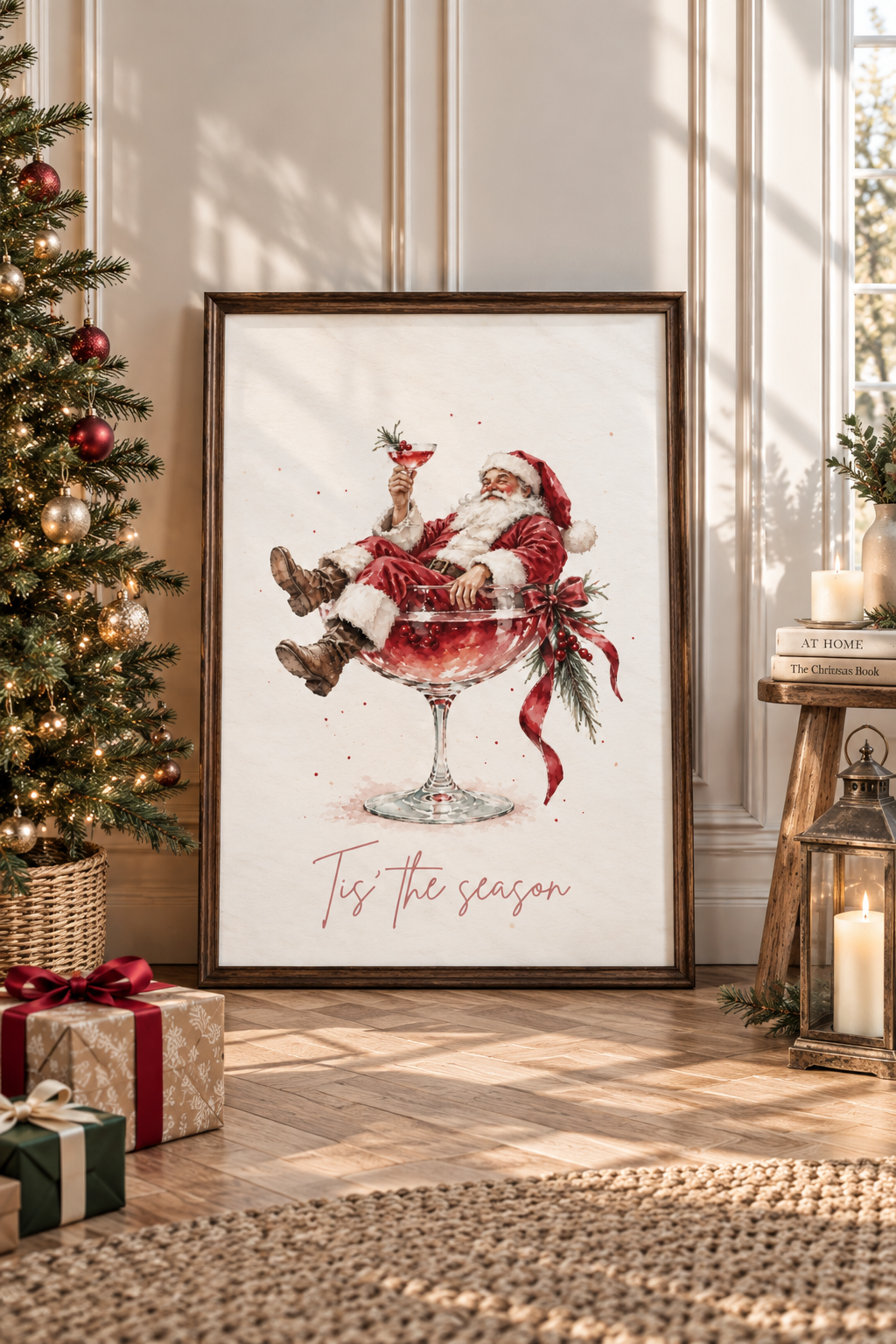 Santa’s Christmas Tipple | Festive Santa Cocktail Print