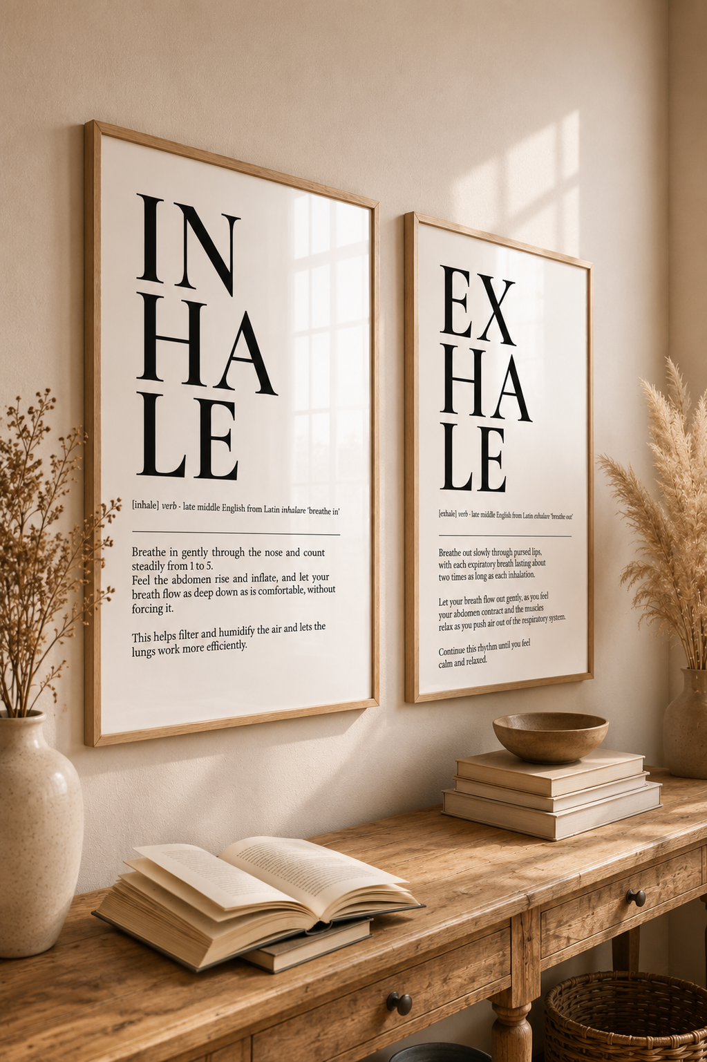 Inhale Definition Print