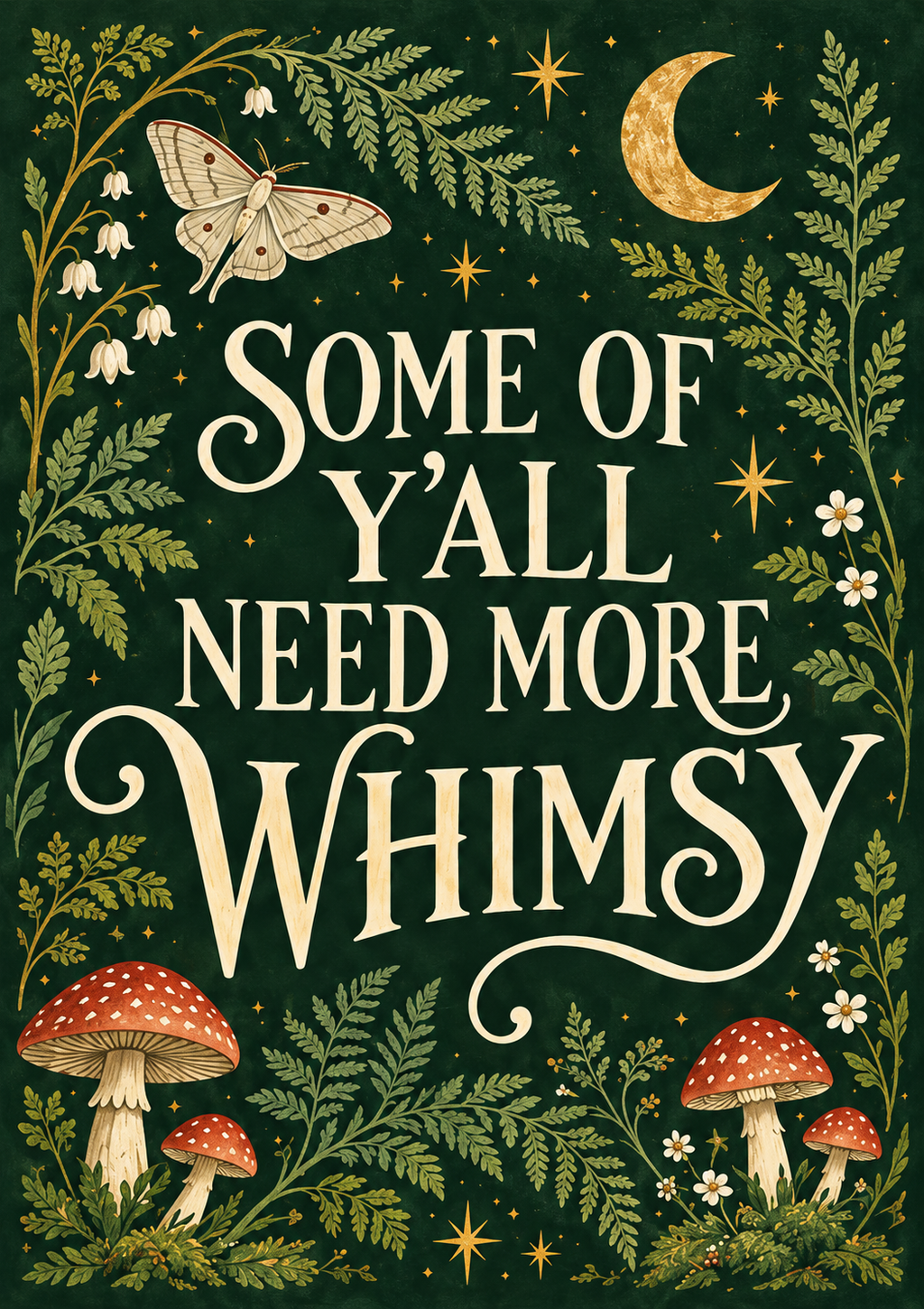 Some of Y’all Need More Whimsy Print – Enchanted Woodland