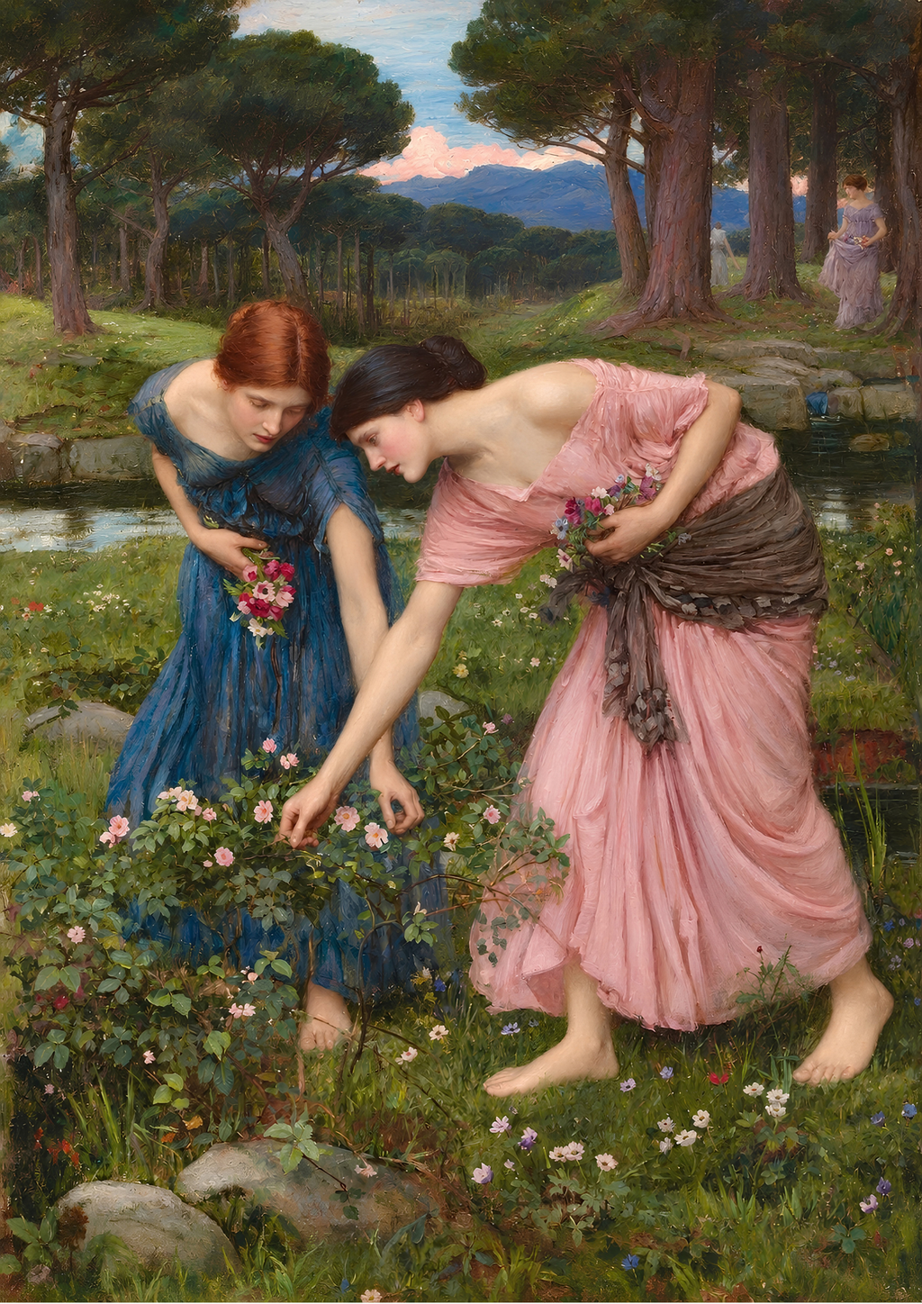 Gather Ye Rosebuds While Ye May Art Print | Waterhouse-Inspired Wall Art